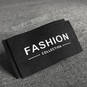 etichette per marchi di moda mostrato come esempio di produzione di etichette tessili con esempio di etichetta tessile tessuta