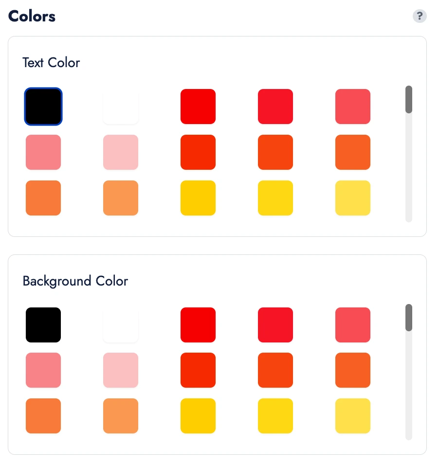 Regola i Colori