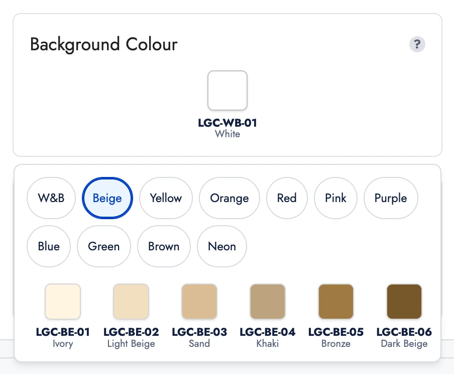 Personalizza i Colori
